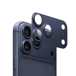   Armor kameralencse és kamerasziget védő iPhone 17 Pro (6.3") – alumínium + üveg (mélykék)
