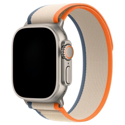 Apple Watch bézs-narancs-kék terep szíj