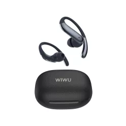   WiWU O502 Open Ear Bluetooth fülhallgató, AI fordítással, ANC+ENC zajszűréssel és nyitott kialakítással - fekete