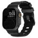 SteelActive Sport fekete Apple Watch szilikon szíj fekete csattal