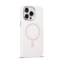 Fehér MagSafe kompatibilis iPhone 16 Plus szilikon tok