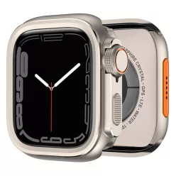   Apple Watch TitanShield Ultra fém védőkeret 45mm – natúr titán