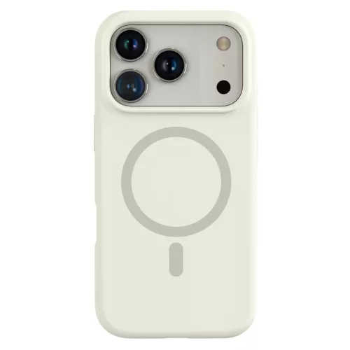 Antik fehér MagSafe kompatibilis iPhone 17 Pro Max / iPhone 18 Pro Max szilikon tok