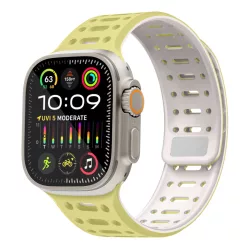 Apple Watch sárga/szürke mágneses szilikon szíj