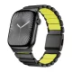 Magnetix fekete-zöld Apple Watch fémszíj (mágneses csattal)