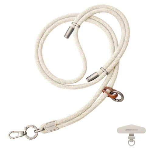 Bézs crossbody pánt iPhone-hoz – állítható, 160 cm