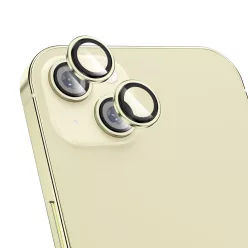   Sárga kameravédő lencse applikátorral - iPhone 15 / iPhone 15 Plus