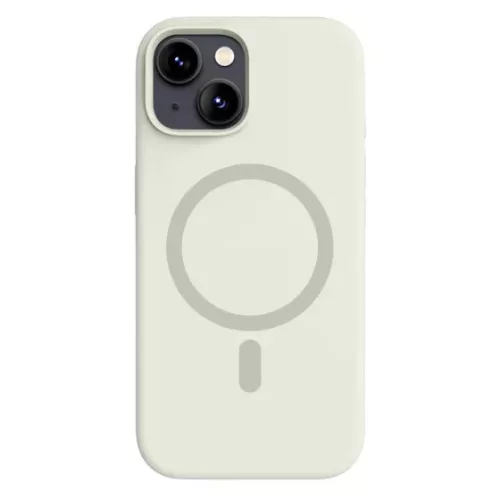 Antik fehér MagSafe kompatibilis iPhone 15 szilikon tok