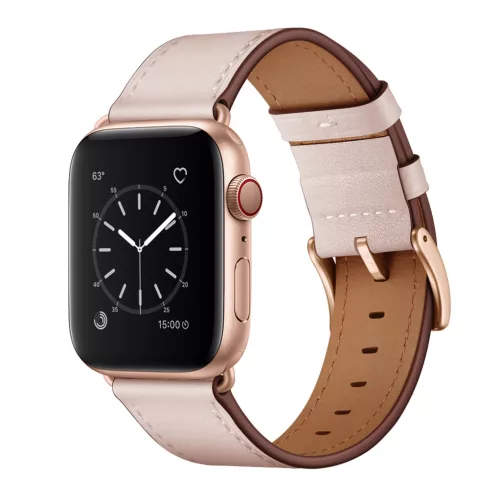 Apple Watch púderrózsaszín bőrszíj