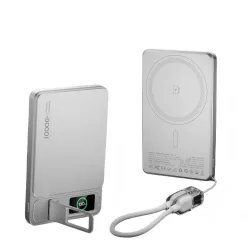   C2 mágneses PowerBank 10 000 mAh – iPhone, Apple Watch és AirPods készülékekhez, ezüst