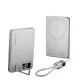 C2 mágneses PowerBank 10 000 mAh – iPhone, Apple Watch és AirPods készülékekhez, ezüst