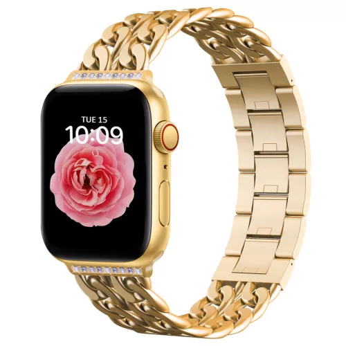 Apple Watch rosegold brilliance köves fémszíj