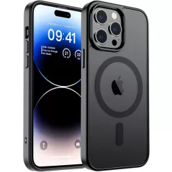 Frosted fekete iPhone 14 Pro MagSafe tok