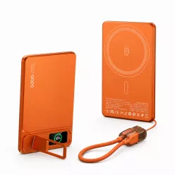   C1 mágneses PowerBank 5 000 mAh – iPhone, Apple Watch és AirPods készülékekhez, narancssárga
