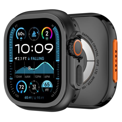 Apple Watch TitanShield Ultra fém védőkeret 49mm – fekete