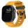SteelActive Sport sárga Apple Watch szilikon szíj fekete csattal