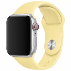 Apple Watch lágysárga szilikon szíj