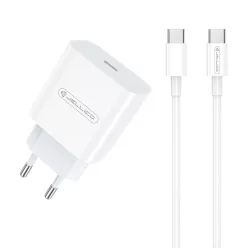   20W USB-C hálózati adapter, PD gyorstöltő + 1M USB-C - USB-C kábel