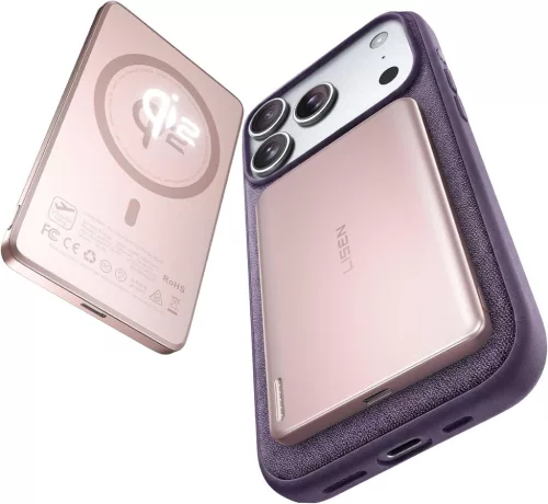 MagSnap Slim Qi2 PowerBank 5000mAh - Rózsaszín