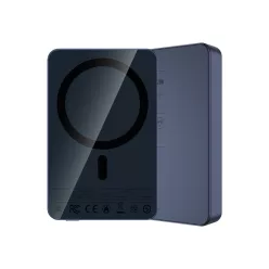   W36 10000mAh MagSafe kompatibilis PowerBank, mélykék színű