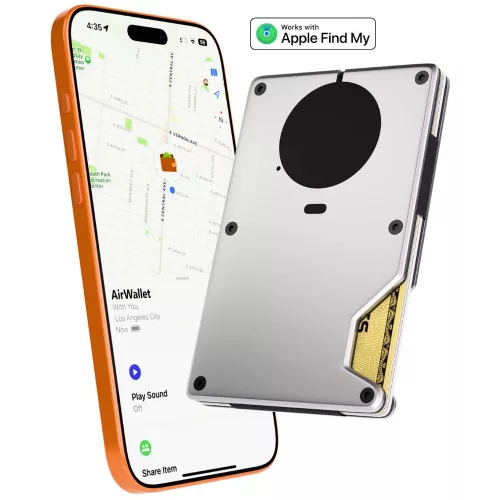 Air Wallet okos kártyatartó – Szürke, beépített Apple Find My lokátorral