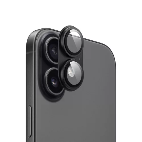 Armor kameralencse és kamerasziget védő iPhone 17 (6.3") – alumínium + üveg (fekete)