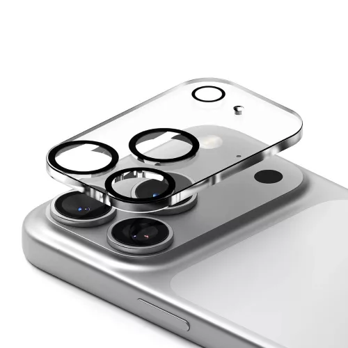 Átlátszó iPhone 17 Pro Max kameravédő üvegfólia