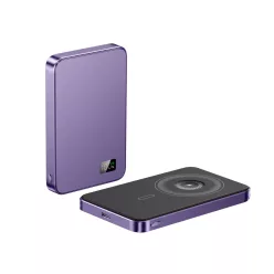   F20 mágneses PowerBank 10 000 mAh – iPhone, Apple Watch és AirPods készülékekhez, lila