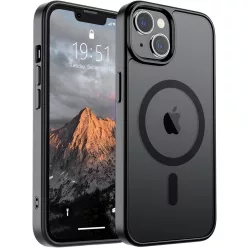 Frosted fekete iPhone 14 Plus MagSafe tok