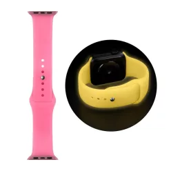   Apple Watch rózsaszín sötétben világítós szilikon szíj