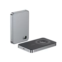   F20 mágneses PowerBank 10 000 mAh – iPhone, Apple Watch és AirPods készülékekhez, szürke