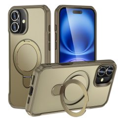  MagnoFold khaki MagSafe kompatibilis iPhone 16 védőtok kihajtható gyűrűvel
