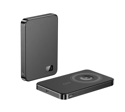 F20 mágneses PowerBank 10 000 mAh – iPhone, Apple Watch és AirPods készülékekhez, fekete