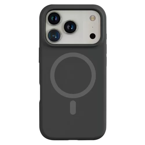 Fekete MagSafe kompatibilis iPhone 17 Pro Max / iPhone 18 Pro Max szilikon tok