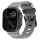 SteelActive Sport szürke Apple Watch szilikon szíj fekete csattal