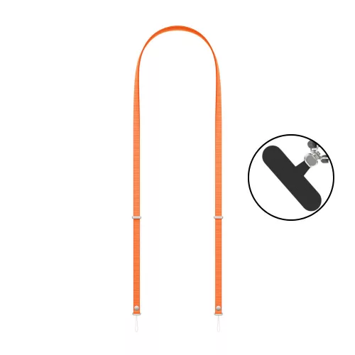 Crossbody telefontartó pánt – állítható, mágneses, univerzális (narancssárga)