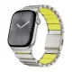 Magnetix titánszürke-zöld Apple Watch fémszíj (mágneses csattal)