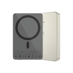   W36 10000mAh MagSafe kompatibilis PowerBank, titánszürke színű