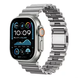   Steel Wave Apple Watch titánszürke fémszíj mágneses csattal