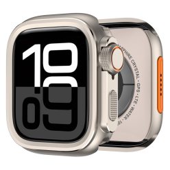   Apple Watch TitanShield Ultra fém védőkeret 46mm – natúr titán