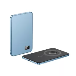   F20s mágneses PowerBank 5000 mAh – iPhone, Apple Watch és AirPods készülékekhez, kék