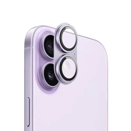 Armor kameralencse és kamerasziget védő iPhone 17 (6.3") – alumínium + üveg (levendula)