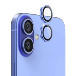   Ultramarin színű kameravédő lencse applikátorral - iPhone 16 / iPhone 16 Plus