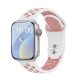 Apple Watch fehér/rózsaszín sport szilikon szíj