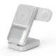 S1 MagTime töltőállomás iPhone, Apple Watch és Airpods készülékekhez, óra funkcióval, fehér