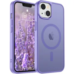 Frosted lila iPhone 14 Plus MagSafe tok