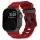 SteelActive Sport piros Apple Watch szilikon szíj fekete csattal