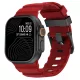 SteelActive Sport piros Apple Watch szilikon szíj fekete csattal