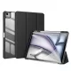 Toby Series fekete tok iPad Air 13" (2024/2025/2026) / iPad Pro 12,9" (2020/2021/2022) készülékhez – Apple Pencil tartóval, Auto Sleep/Wake funkcióval