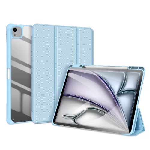 Toby Series kék tok iPad Air 13" (2024/2025/2026) / iPad Pro 12,9" (2020/2021/2022) készülékhez – Apple Pencil tartóval, Auto Sleep/Wake funkcióval